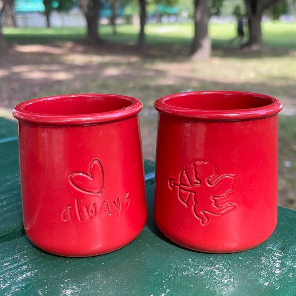 Two [RARE] La Fermiere Red Terracotta Pots